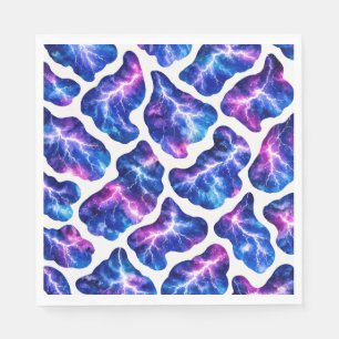 Serviette En Papier Motif de galaxie de tempête d'éclairs