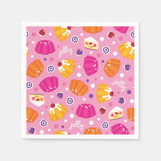 Serviette En Papier Motif de gelée douce (Devant)