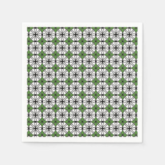 Serviette En Papier Motif de géométrie verte