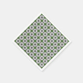 Serviette En Papier Motif de géométrie verte (Coin)