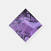 Serviette En Papier Motif de goth violet et noir (Coin)