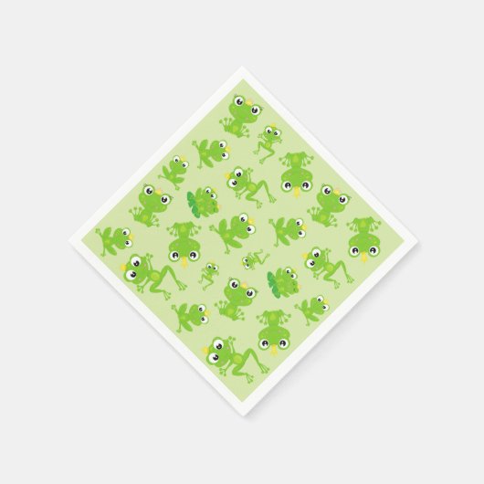 Serviette En Papier Motif de grenouille, Grenouilles mignonnes, Grenou (Coin)