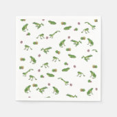 Serviette En Papier Motif de grenouille verte (Devant)
