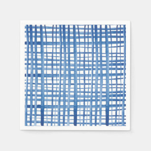 Serviette En Papier Motif de grille libre de couleur d'aquarelle Shibo