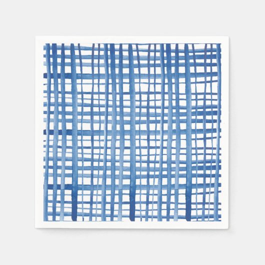 Serviette En Papier Motif de grille libre de couleur d'aquarelle Shibo (Devant)