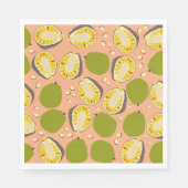 Serviette En Papier Motif de Jackfruit d'été tropical - Fruit exotique (Devant)