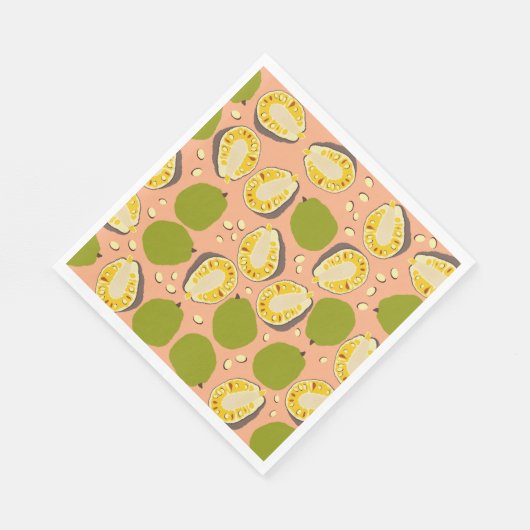 Serviette En Papier Motif de Jackfruit d'été tropical - Fruit exotique (Coin)