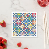 Serviette En Papier Motif de jeton couleur LOONEY TUNES™ Checker (En situation)