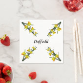 Serviette en papier - Motif de jonquilles (En situation)