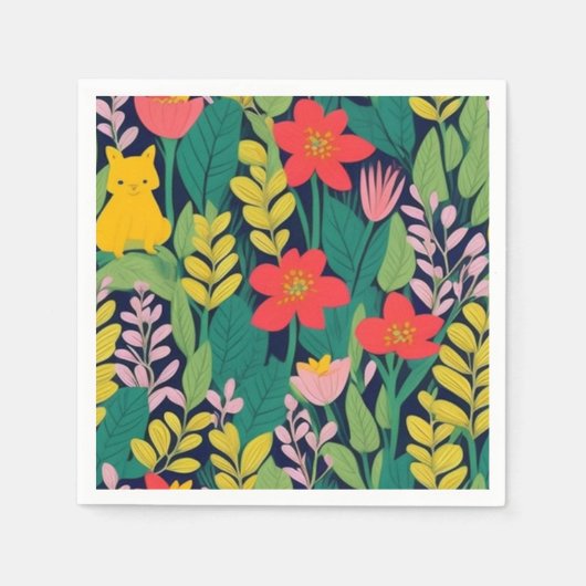 Serviette En Papier Motif de jungle (Devant)