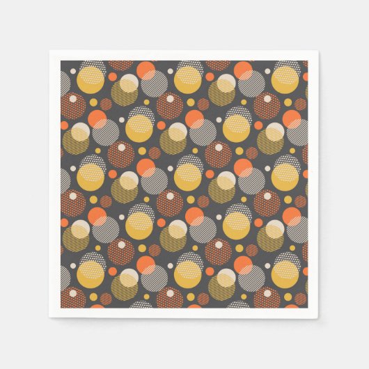 Serviette En Papier Motif de la bande de points Polka (Devant)