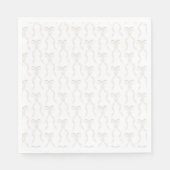 Serviette En Papier Motif de la Bow blanche Aquarelle (Devant)