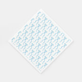 Serviette En Papier Motif de la Bow Bleue Aquarelle (Coin)