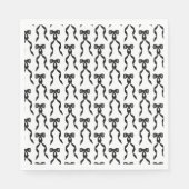 Serviette En Papier Motif de la Bow Noir (Devant)