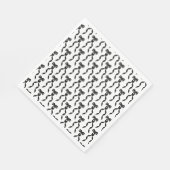 Serviette En Papier Motif de la Bow Noir (Coin)