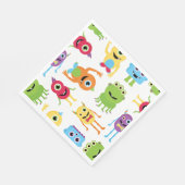Serviette En Papier Motif de la fête des mignons petits monstres (Coin)