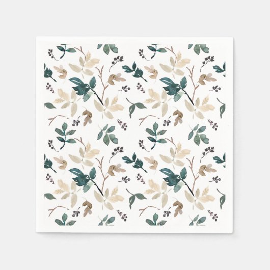 Serviette En Papier Motif de la feuille d'automne (Devant)