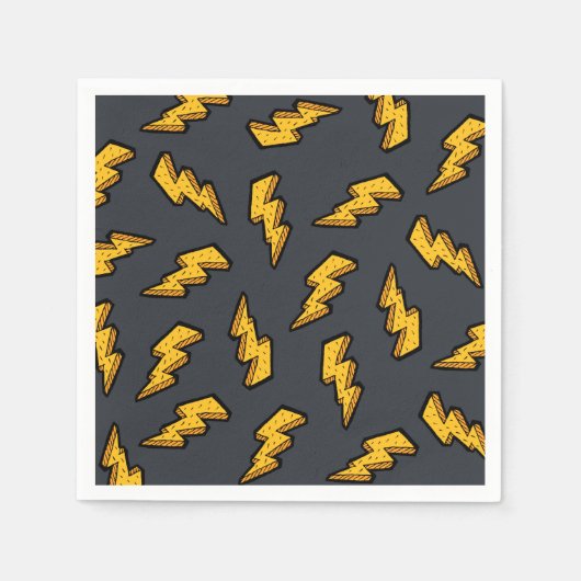 Serviette En Papier Motif de la foudre (Devant)
