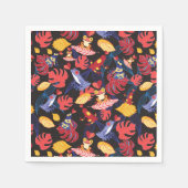 Serviette En Papier Motif De La Grenouille Amoureuse (Devant)