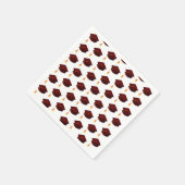 Serviette En Papier Motif de la limite de graduation simple Maroon (Coin)