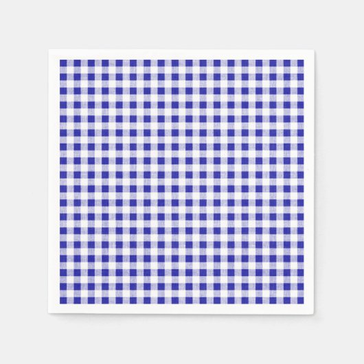 Serviette En Papier Motif de la marine bleu blanc En vichy (Devant)