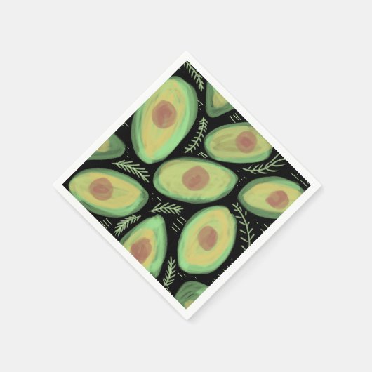 Serviette En Papier Motif de la salade de tomate Avocado (Coin)