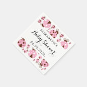 Serviette En Papier Motif De Ladybugs, Ladybugs Rose, Baby shower (Coin)