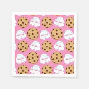 Serviette En Papier Motif de lait et de biscuits