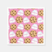 Serviette En Papier Motif de lait et de cookies (Devant)