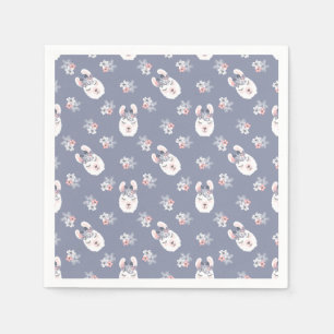 Serviette En Papier Motif de lamas et de fleurs