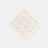 Serviette En Papier Motif de lapin floral simple Pâques | Serviette en (Coin)