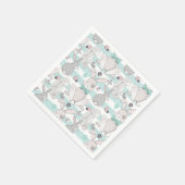 Serviette En Papier Motif de lapins de printemps (Coin)