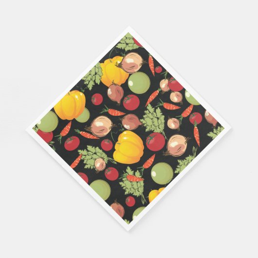 Serviette En Papier Motif de légumes (Coin)