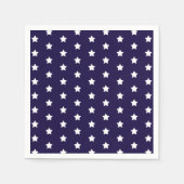 Serviette En Papier Motif de l'étoile blanche sur Custom Navy Blue Par (Devant)