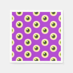 Serviette En Papier Motif de l'Eyeball éffrayant à la fête d'Halloween