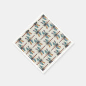 Serviette En Papier Motif de libellule coloré (Coin)