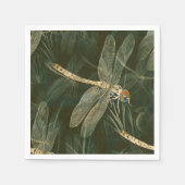 Serviette En Papier Motif de libellules majestueux (Devant)