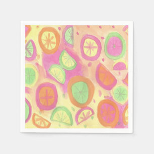 Serviette En Papier Motif de limonade rose