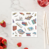 Serviette En Papier Motif de livre (En situation)