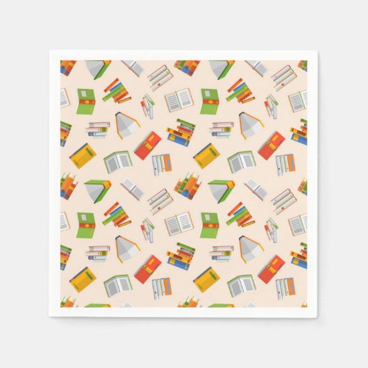 Serviette En Papier Motif de livre (Devant)