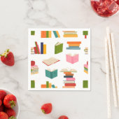 Serviette En Papier Motif de livre (En situation)