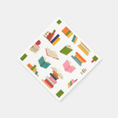 Serviette En Papier Motif de livre (Coin)