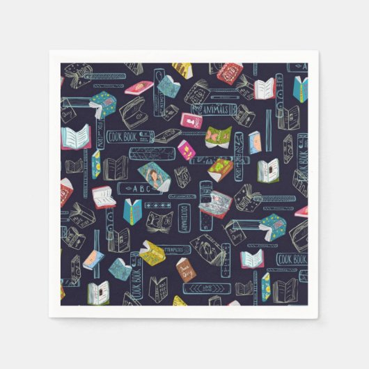 Serviette En Papier Motif de livre (Devant)