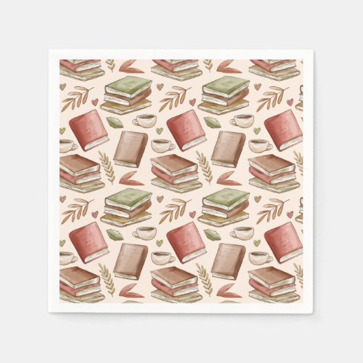 Serviette En Papier Motif de livre (Devant)