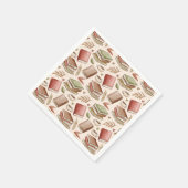 Serviette En Papier Motif de livre (Coin)