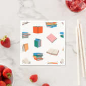 Serviette En Papier Motif de livre (En situation)