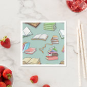 Serviette En Papier Motif de livre (En situation)