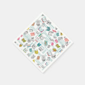 Serviette En Papier Motif de livre (Coin)