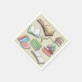 Serviette En Papier Motif de livre (Coin)