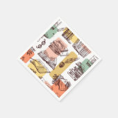 Serviette En Papier Motif de livre (Coin)